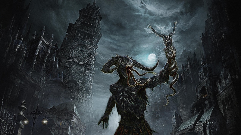 mist, angel, nature, horror, sculpture, belief, 2K, Bloodborne, representation, craft, architecture, statue, built structure, evil, church, game, creativity