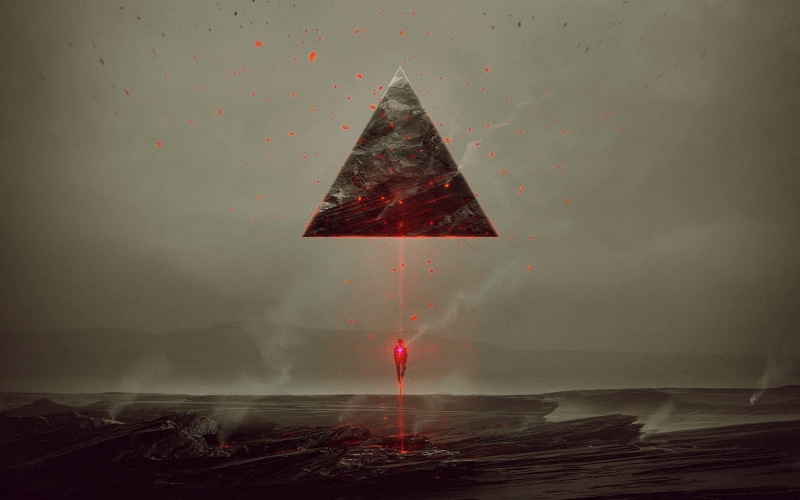 Kuldar Leement, nature, illustration, sea, gray, beauty in nature, paint splatter, mystery, digital composite, scenics - nature, tranquility, motion, land