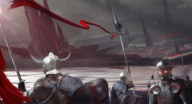 knight, built structure, smoke - physical structure, architecture, group of people, belief, real people, Kuldar Leement, land vehicle, red, incidental people