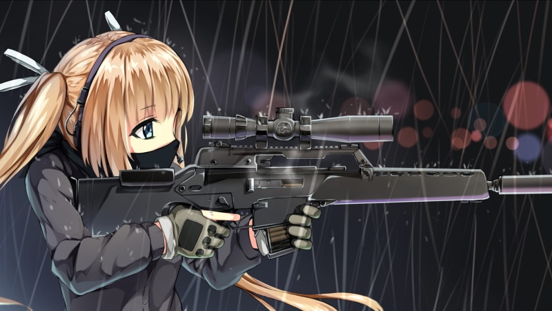 girls with guns, anime girls, anime, 1080P