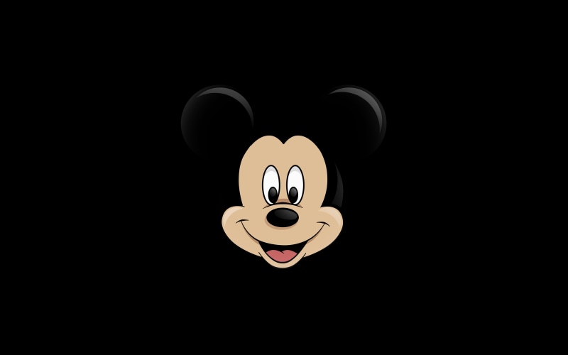 animal representation, logo, disney, illuminated, black background, heart shape, 4K, cut out, mouse, no people, emotion, studio shot, still life, creativity