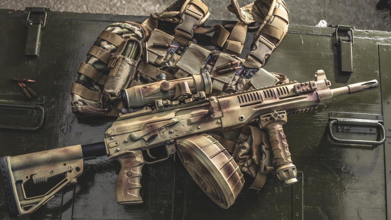 Unloading, 5K, RPK-16, Machine gun