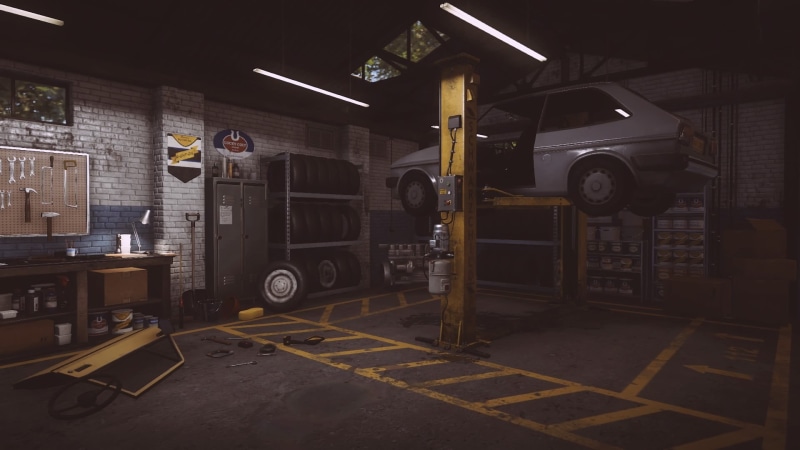 1080P, building, night, architecture, outdoors, road, city, built structure, communication, gray, Everybodys Gone to the Rapture, no people, door, sign
