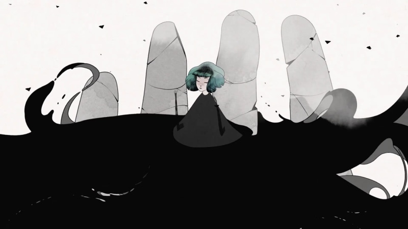 anime girls, closed eyes, Gris (Video Game), 1080P, Video Game Art, games art, anime, PC gaming