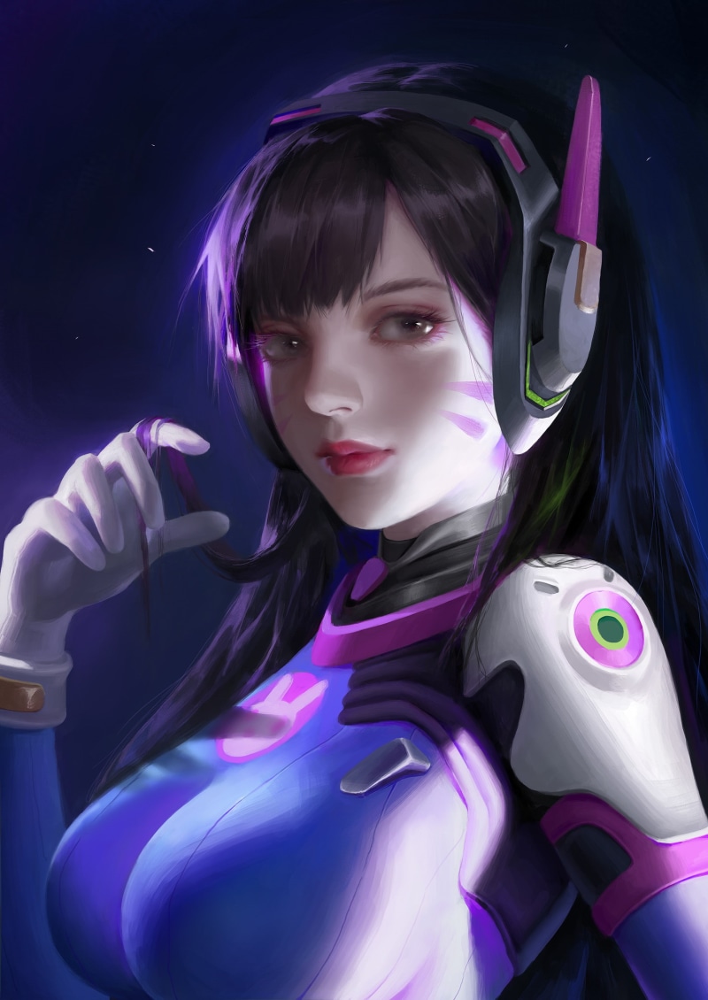 fashion, purple, portrait, young adult, 1080P, beauty, studio shot, video game characters, one person, hair, beautiful woman, hairstyle, artwork, fashion model