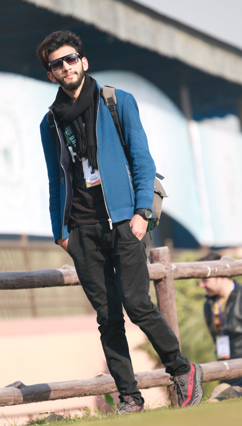 looking at camera, posing, lifestyles, clothing, day, stylish boy, male model, culture, nationality, pakistan, young men, boy, mans fashion, blurry background