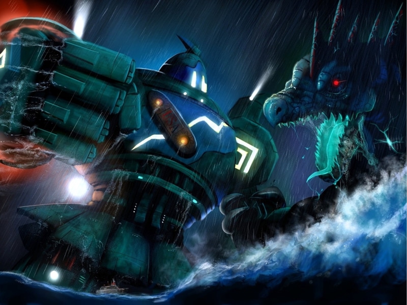 night, Pacific Rim, 1080P, sky, dragon, cover, water, flying, space, Pokémon, kaiju, digital composite, long exposure, game, air vehicle, technology, airplane