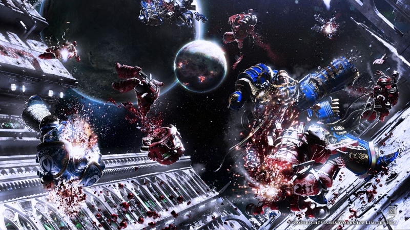 space, blood, hd, 40k, marines, warhammer, k, video games, 2K