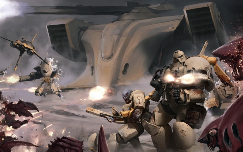k, 2K, warhammer, 40k, tau, marines, hd, space, video games