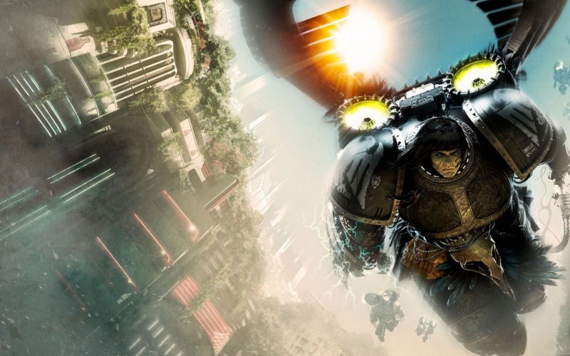 warhammer, 720P, 40k, marines, k, hd, illustration, robot, space, video games, silver, man