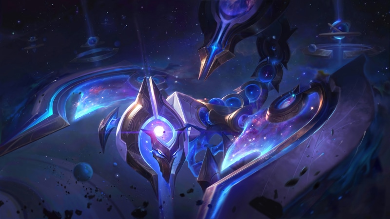 Riot Games, Cosmic Break, Sting, Skarner, League of Legends, space, galaxy, 8K, stars