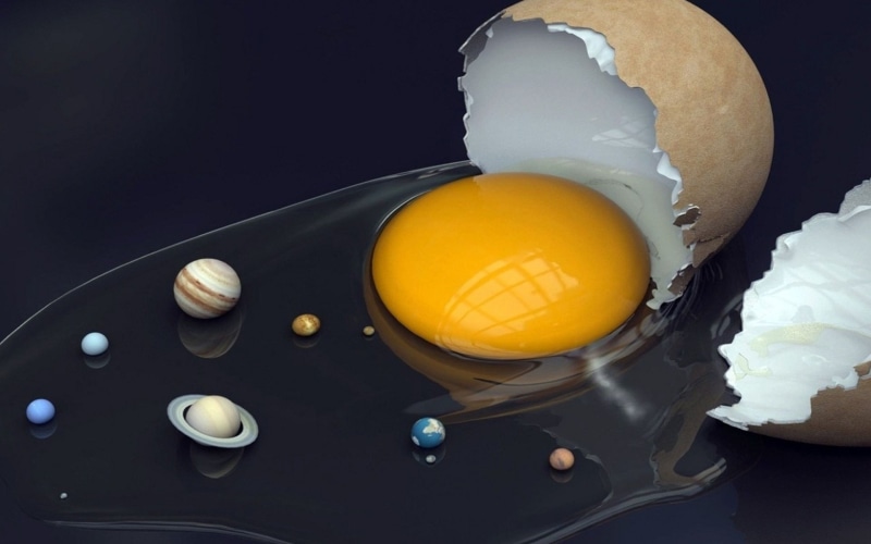 eggs, solar system, system, hd, Abstract, objects, planets, 1080P, solar, art, space