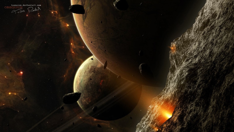 3D, planet, space, Taenaron, 1080P