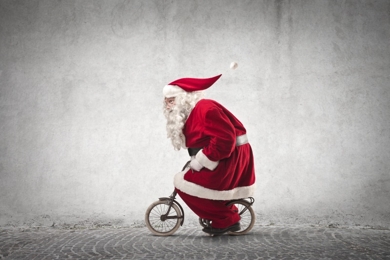 beard, uniform, santa, glasses, holiday, unrecognizable person, christmas, red, copy space, humor, one person, Santa Claus, 5K, New year, the sidewalk