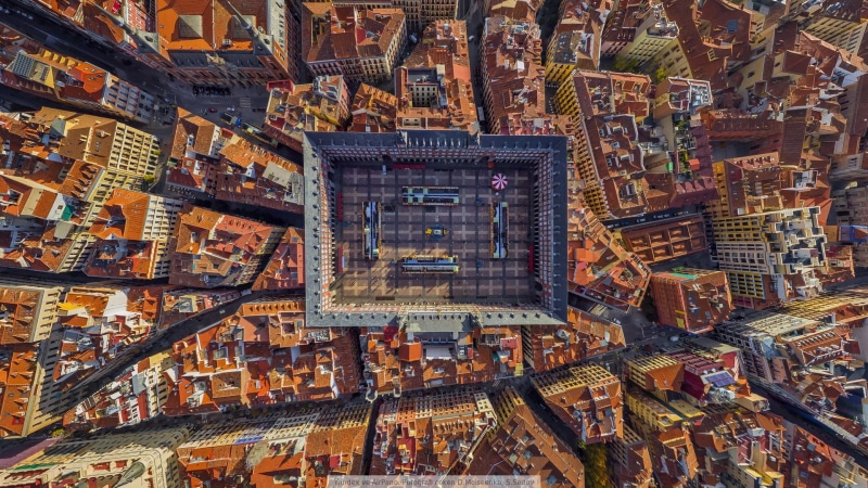 Spain, Madrid, Aerial, Man Made, Cityscape, City, 1080P, La Plaza Mayor