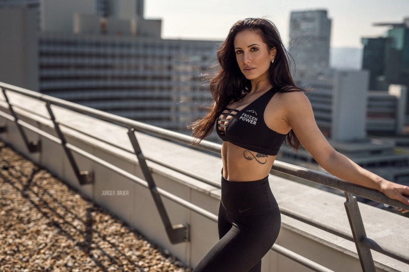 rooftops, architecture, young women, women outdoors, 1080P, yoga pants, portrait, building exterior, Nike, building, standing, one person, women, long hair