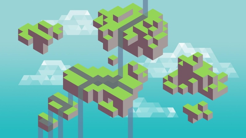 island, application, islands, cloud, vector, 1920x1080, pixel, game, minecraft, 1080P