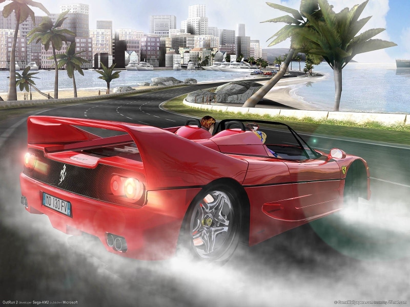 OutRun 2, 720P, hd, px, 1600x1200 px, Ferrari, girl, OutRun, x, art, people