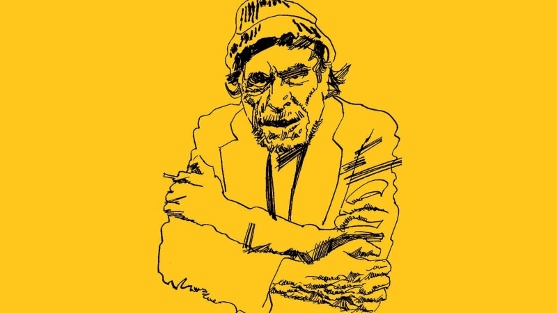 1080P, young adult, Charles Bukowski, one person, colored background, nature, portrait, writers, cut out, human face, adult, beauty in nature, digital composite