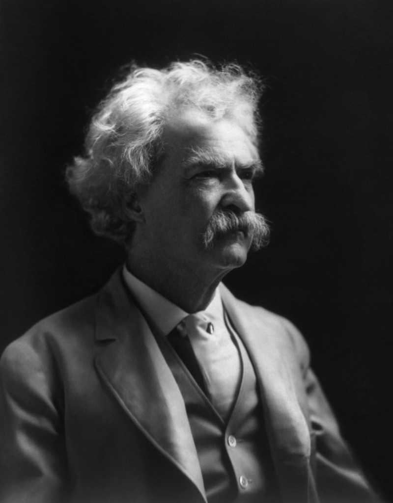 formalwear, full suit, hairstyle, 1907, front view, grayscale, headshot, well-dressed, menswear, males, portrait, white, haired, critics, moustache, author