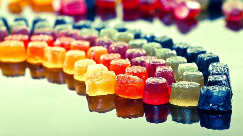 yellow, red, choice, colors, vibrant Color, large Group of Objects, unhealthy eating, education, food and drink, close-up, fruit candy, table, 1080P, sweet food