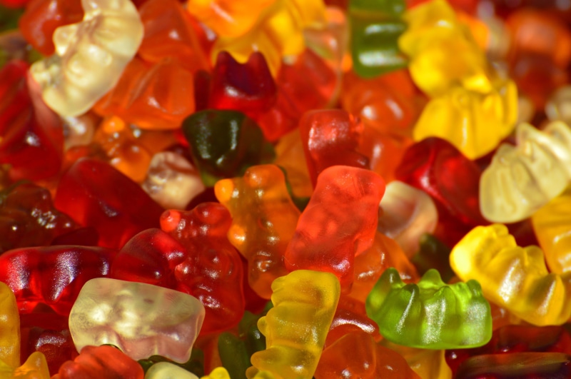 multi colored, vegetable, no people, gummy, bunch, 4K, jewelry, fruit jelly mix, sweet, gummibär, children, variation, temptation, haribo, unhealthy eating