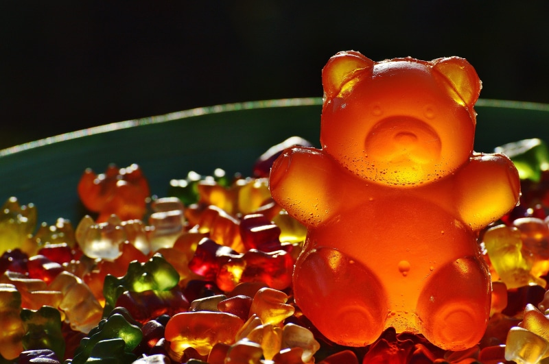 sweetness, delicious, candy, no people, focus on foreground, refreshment, food and drink, colorful, giant rubber bear, nibble, sweet, children, brand, gummy