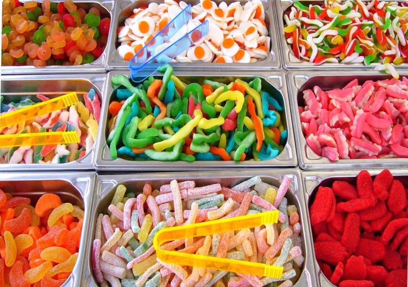 gummy, pick and mix, candy, container, multi Colored, temptation, market, freshness, full frame, large group of objects, sweet Food, food and drink, choice
