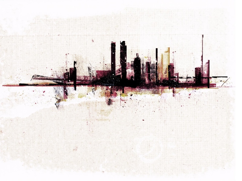 grunge, illustration, buildings, animated, 1080P, textures, stencil, 3d and abstract