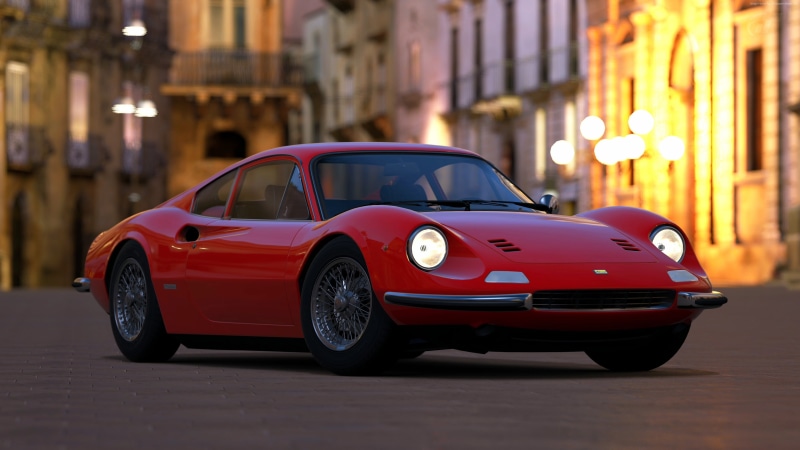 Swiss Classic World, 4K, red, HD, 4k, Ferrari Dino