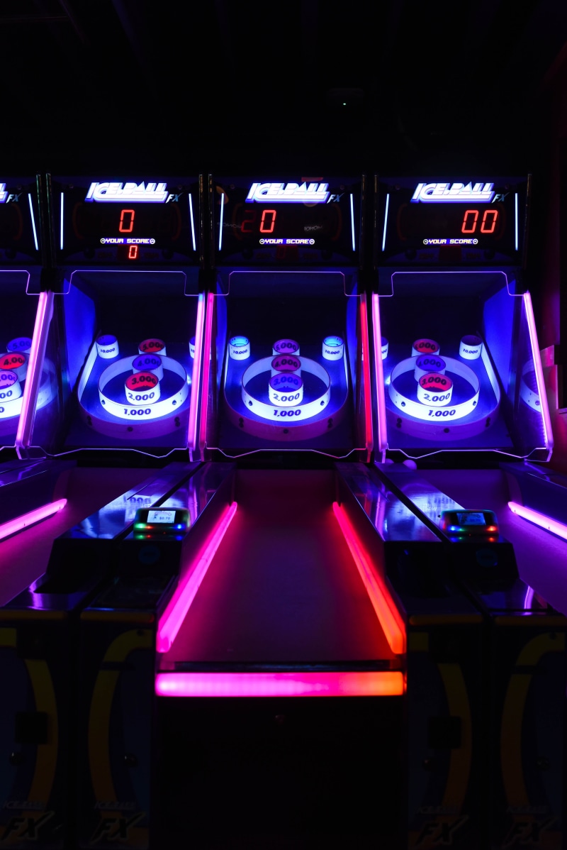 bowling, pink color, lights, led, car, arts culture and entertainment, lighted, machinery, illuminated, electrical equipment, night, electronics, glowing
