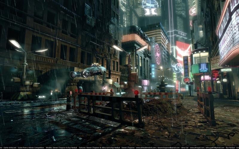 blade, art, streets, digital, runner, 2K