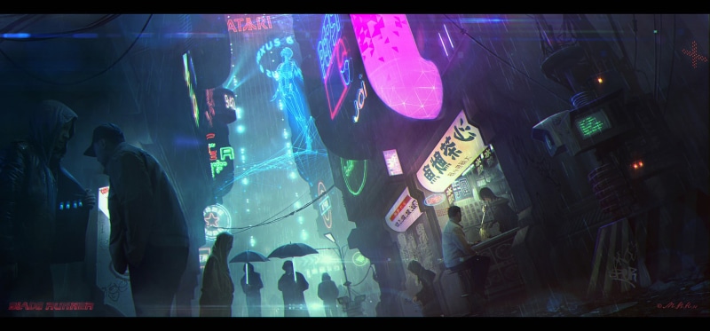 science fiction, Blade Runner, digital art, fantasy Art, cyberpunk, 1080P, Cyber