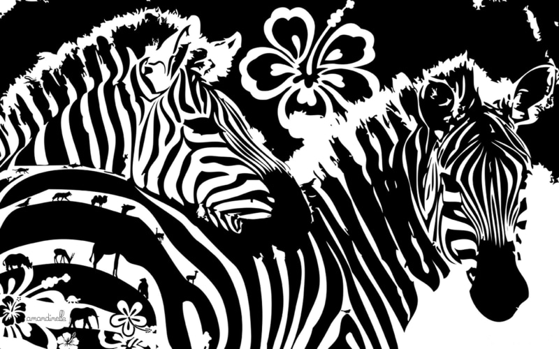 animal themes, two, backgrounds, black And White, animal representation, africa, safari Animals, representation, vector, animals In The Wild