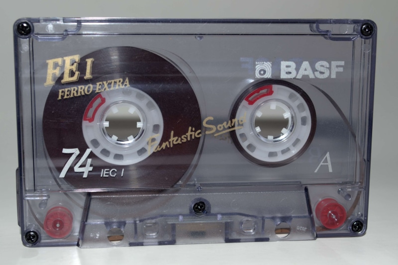 metal, machine part, magnetic foil, no people, knob, cassette, sound, mode of transportation, western script, electrical equipment, technology, music, transportation