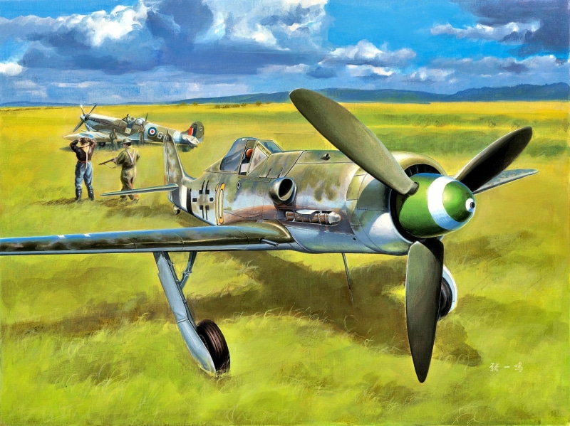 1080P, Supermarine Spitfire, Fw.190D-13, The convoy, Prisoner of war, Focke-Wulf, Pilot