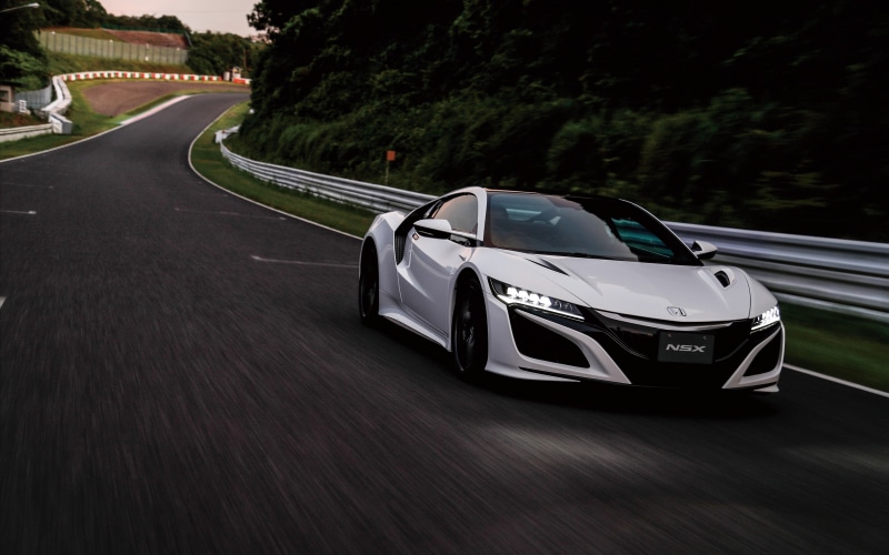 motion, plant, Honda NSX, concept car, road trip, no people, motor racing track, transportation, motor vehicle, symbol, city, outdoors, street, highway