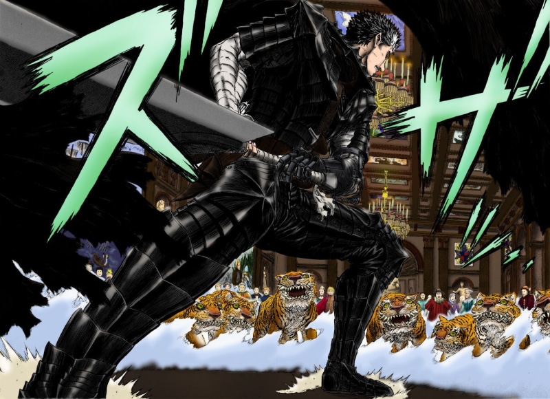 katakana, Berserk, anime, Kentaro Miura, Guts, 720P, warrior