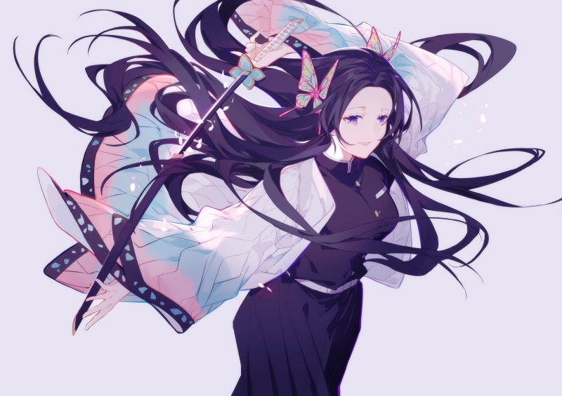 Miyuki, Kochou Kanae, anime girls, 5K, anime, Kimetsu no Yaiba