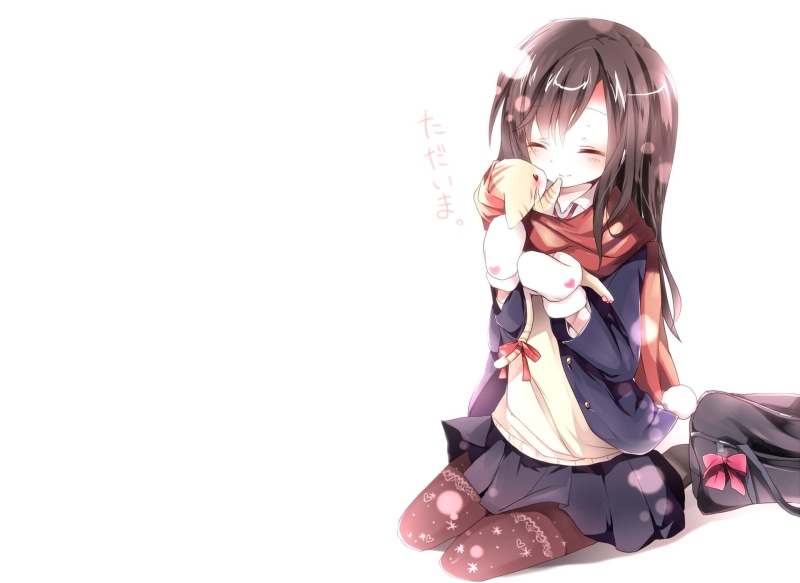 copy space, white background, heart, bow, image, cut out, childhood, the inscription, schoolgirl, female, vector, indoors, cute, women, japan, characters