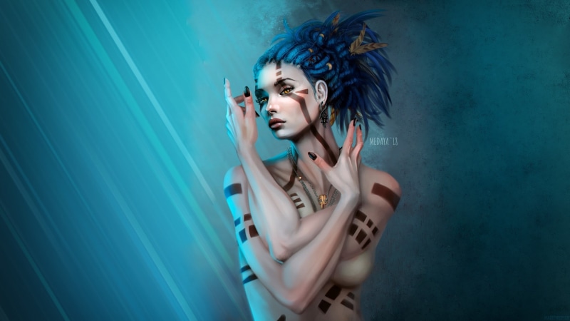 Art, madeinkipish, Tattoo, Nastasya (Medaya), To nastas, 1080P, Medaya, Oboro, by Nastasya, Girl, by Medaya, by Nastasya (Medaya), Figure, COMMISSION: Oboro