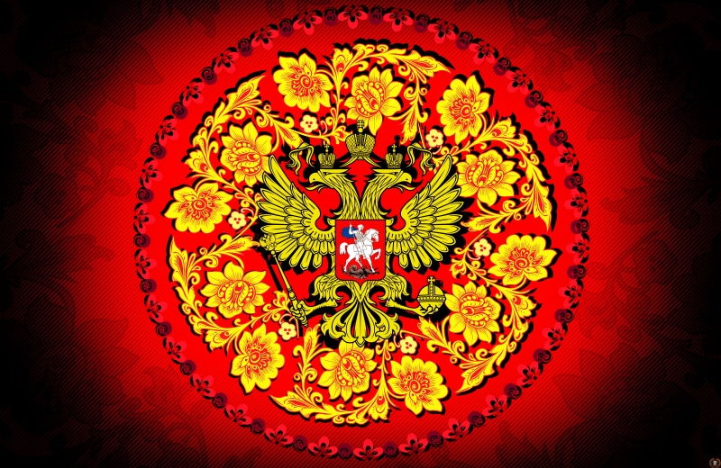 Russia, Background, 8K, Khokhloma, Coat Of Arms Of Russia, Ivan Ivanovich, madeinkipish, Coat of arms