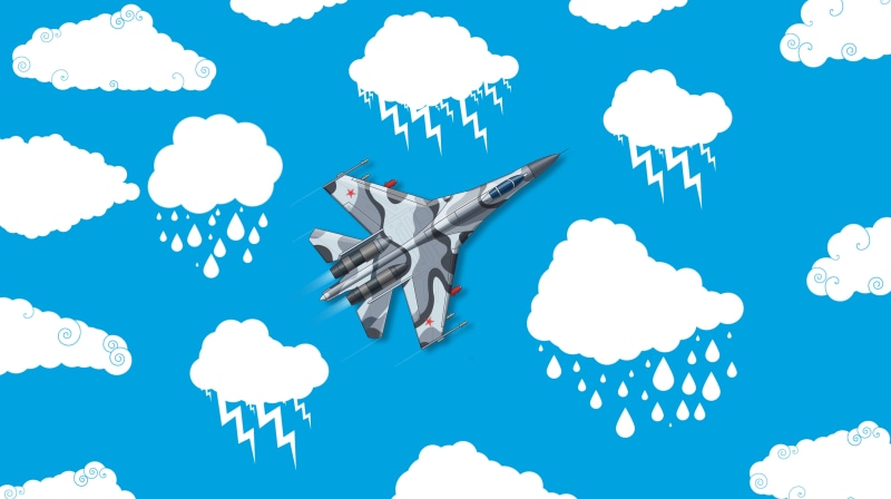 Su27, madeinkipish, Su-27, Minimalism, Su 27, Russia, Fighter, Clouds, 4K, The plane, The Russian air force, The view from the top, Art, Videoconferencing
