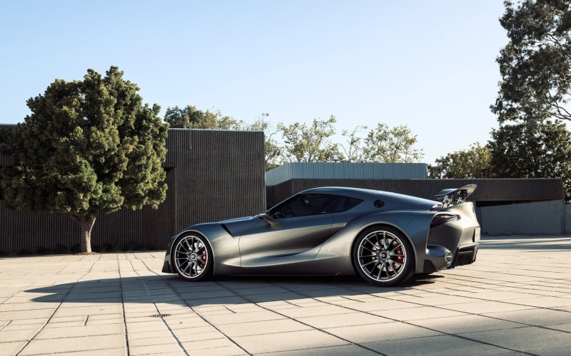 Toyota, grand, sky, stationary, clear sky, retro styled, transportation, paving stone, no people, day, outdoors, plant, car, silver, sunlight, concept cars
