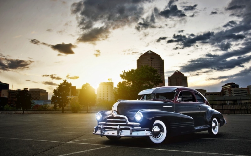 vintage cars, old pontiac, old cars, barrio, pontiac, 1080P