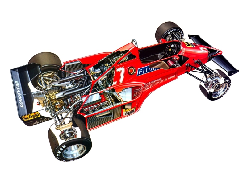 1080P, high angle view, cut out, competitive sport, 126c3, car, no people, sport, race, close-up, one, formula, indoors, classic, competition, mode of transportation