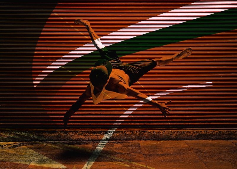 sunlight, day, shadow, nature, architecture, built structure, near, abstract, 1080P, break dancing, no people, blinds, modern, man, iron, shutter, striped