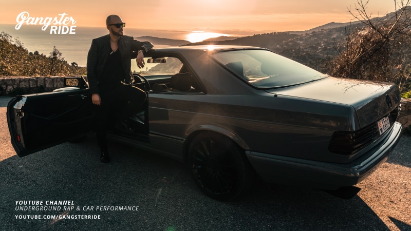 transportation, Tuner Car, Arny North, modified, architecture, 1990, adult, Stance Nation, 1990 Mercedes-Benz 560SEC, travel, motor vehicle, YouTube, full length