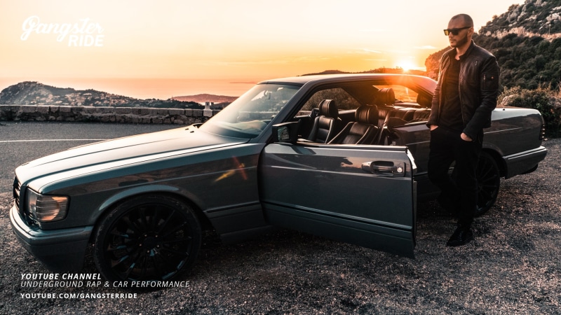 road trip, Tuner Car, 2K, YouTube, standing, lifestyles, modified, nature, 1990, adult, Mercedes-Benz, sky, transportation, mode of transportation, 560SEC
