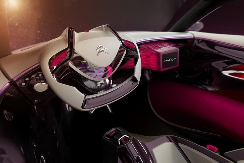 motor vehicle, seat, reflection, wealth, luxury, retro styled, 720P, citroen, close-up, engine, transportation, steering wheel, technology, indoors, vehicle interior